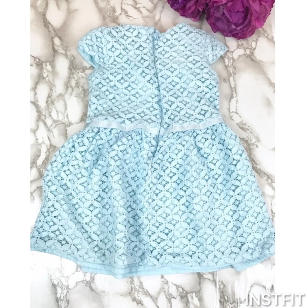 𝅺carter's Light Blue Eyelet Dress